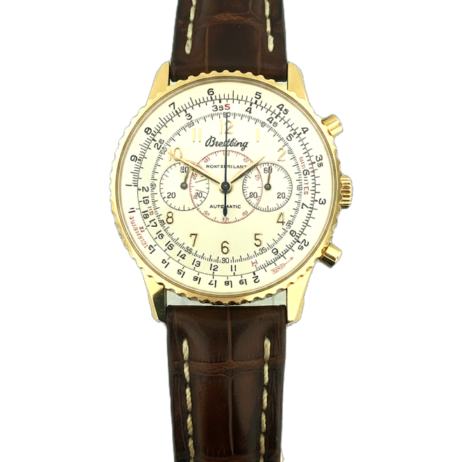 Breitling Montbrillant 38mm H47340 Chronograph 18k Solid Yellow Gold Automatic