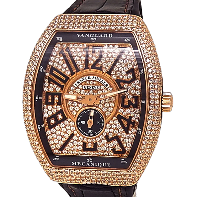 Franck Muller Vanguard 41mmX49mm V 41 S S6 D CD 18k Rose Gold Diamonds Pave Auto
