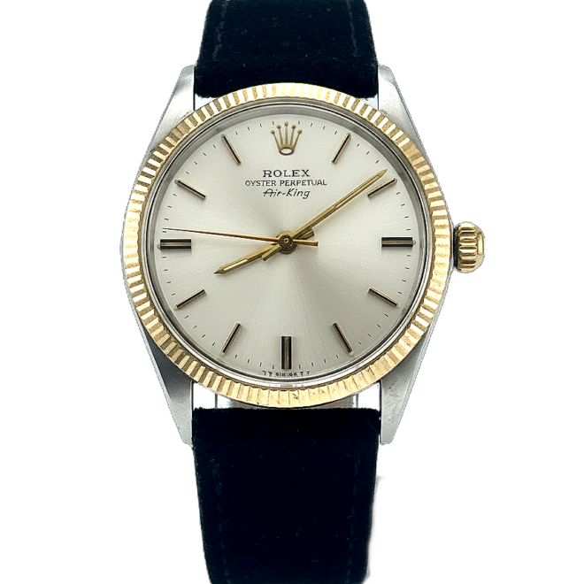 Rolex 34mm 5501 Vintage 70's Oyster Perpetual 18k Gold Steel Automatic Air-King