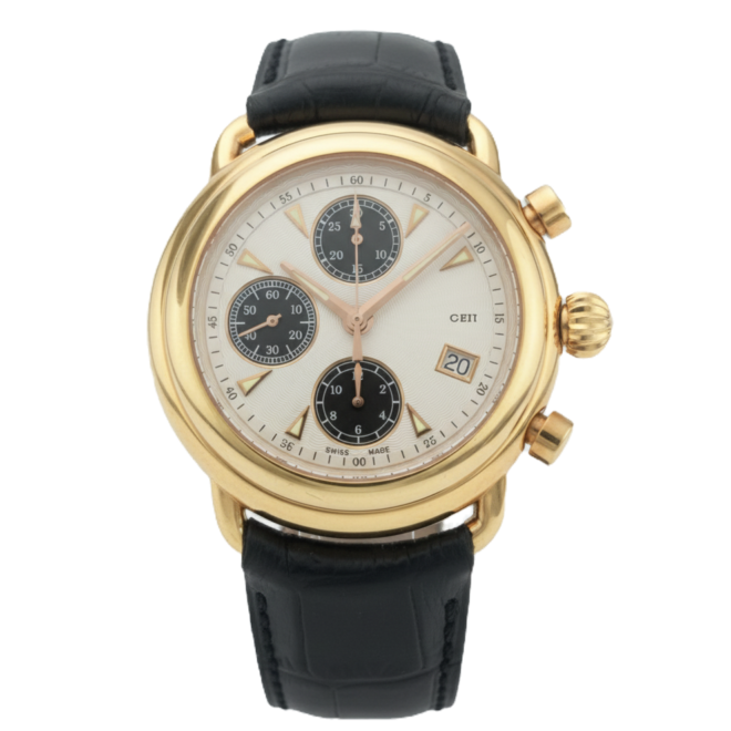 Aerowatch 42mm Automatic Chronograph 1942 Exhibition Back #61901-R101 Mechanical