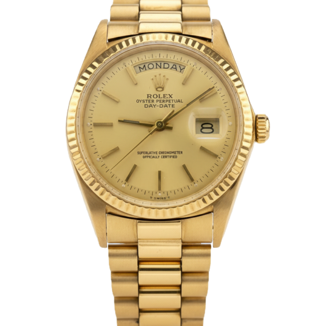 Rolex 36mm President 1803 Day Date 18K Yellow Gold 70's Vintage