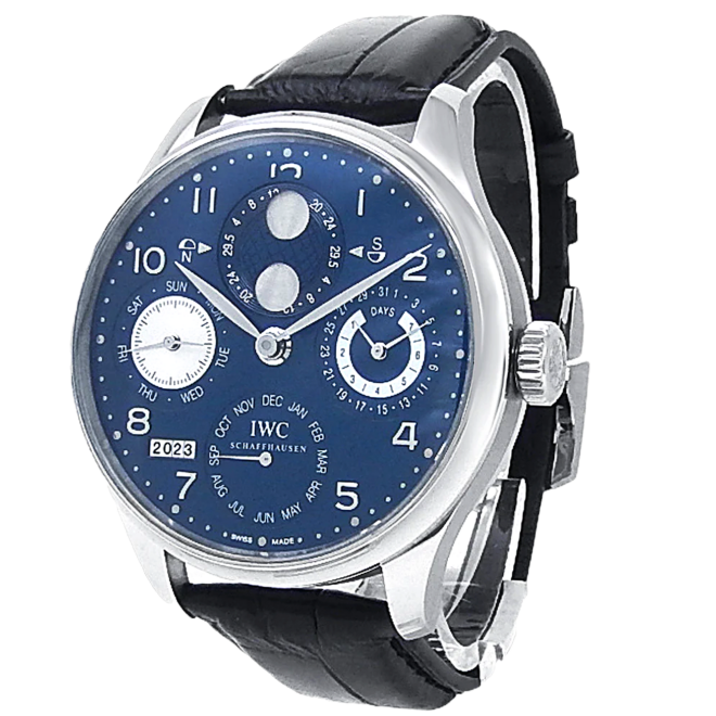IWC Portuguese Perpetual Calendar 44mm IW503203 18k White Gold Automatic