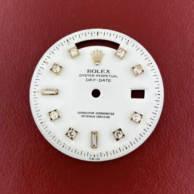 Rolex 1803 36mm Vintage White AM Diamond Day Date Dial Pan Pie Presidential Used