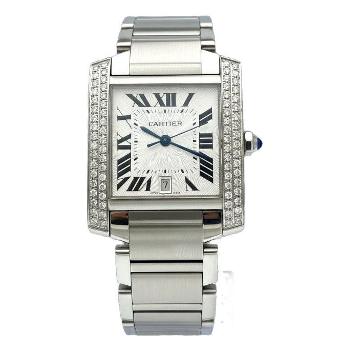 Cartier Tank Francaise Large 2302 Automatic W51002Q3 1.40ct V.S Natural Diamond