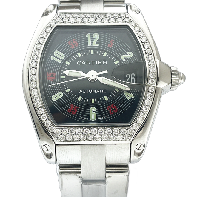 Cartier Roadster #2510 Casino Vegas Roulette Dial 2.00ct V.S Diamonds Automatic