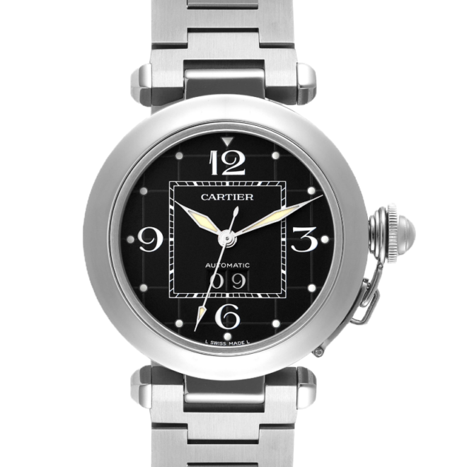 Cartier Pasha C 35mm 2475 Black Dial Automatic W31053M7 Double Date