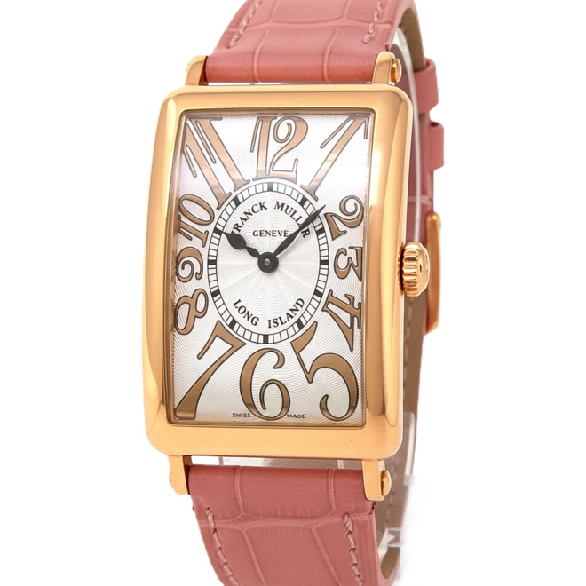 Franck Muller Long Island 26mm 952 QZ REL18k Rose Gold Pink Leather Quartz