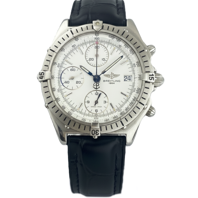 Breitling Chronomat 39mm Chronograph A13048 White Dial Automatic Date Caliber 13