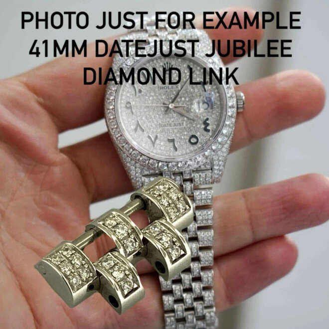 Rolex Genuine DateJust Jubilee Link 41mm Natural Diamond Set for 126334 126300