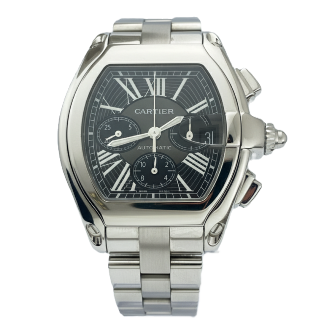 Cartier Roadster XL Chronograph 43mm X 48mm 2618 Automatic W62019X6 Black Roman