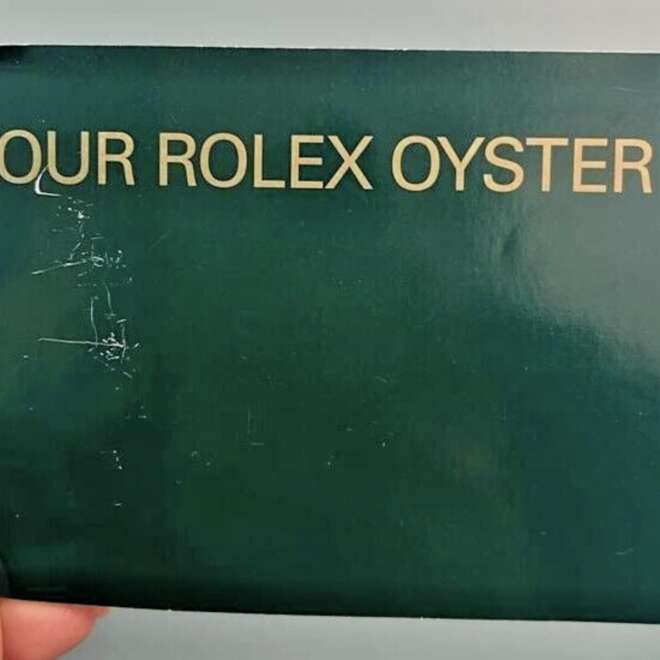 Your Rolex Oyster Manual Booklet English 579.52 2001