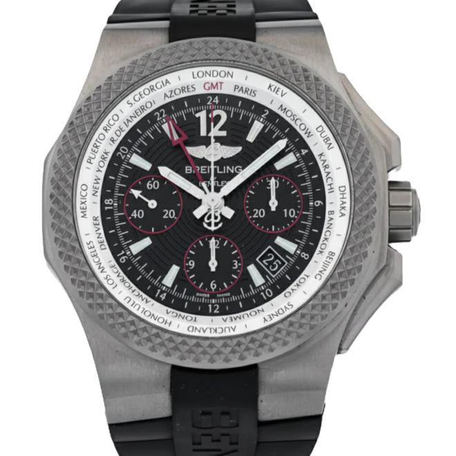 Breitling Bentley 45mm GMT B04 EB0433 Titanium Automatic Chronograph Rubber 2022