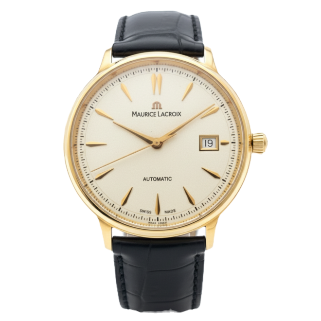 Maurice Lacroix 38mm Les Classiques Date Solid 18k Rose Gold LC6037-PG101 LC6037