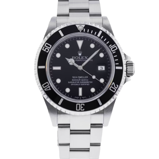 Rolex 40mm Sea-Dweller 16600 Black Dial 4,000ft 1,220m Steel Diver 2008 Sub