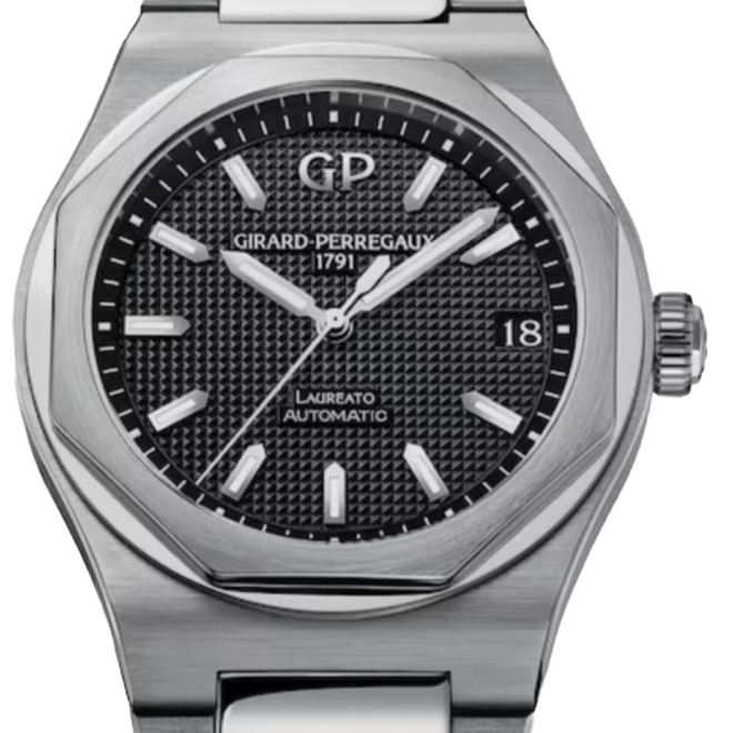 Girard Perregaux Laureato 42mm Used Steel Black Dial 81010-11-634-11